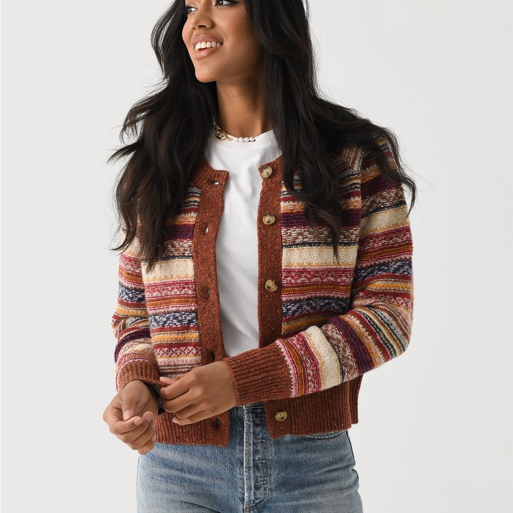 NWT Marley Fairisle Wool Alpaca Cardigan • Size Small • $228 Retail